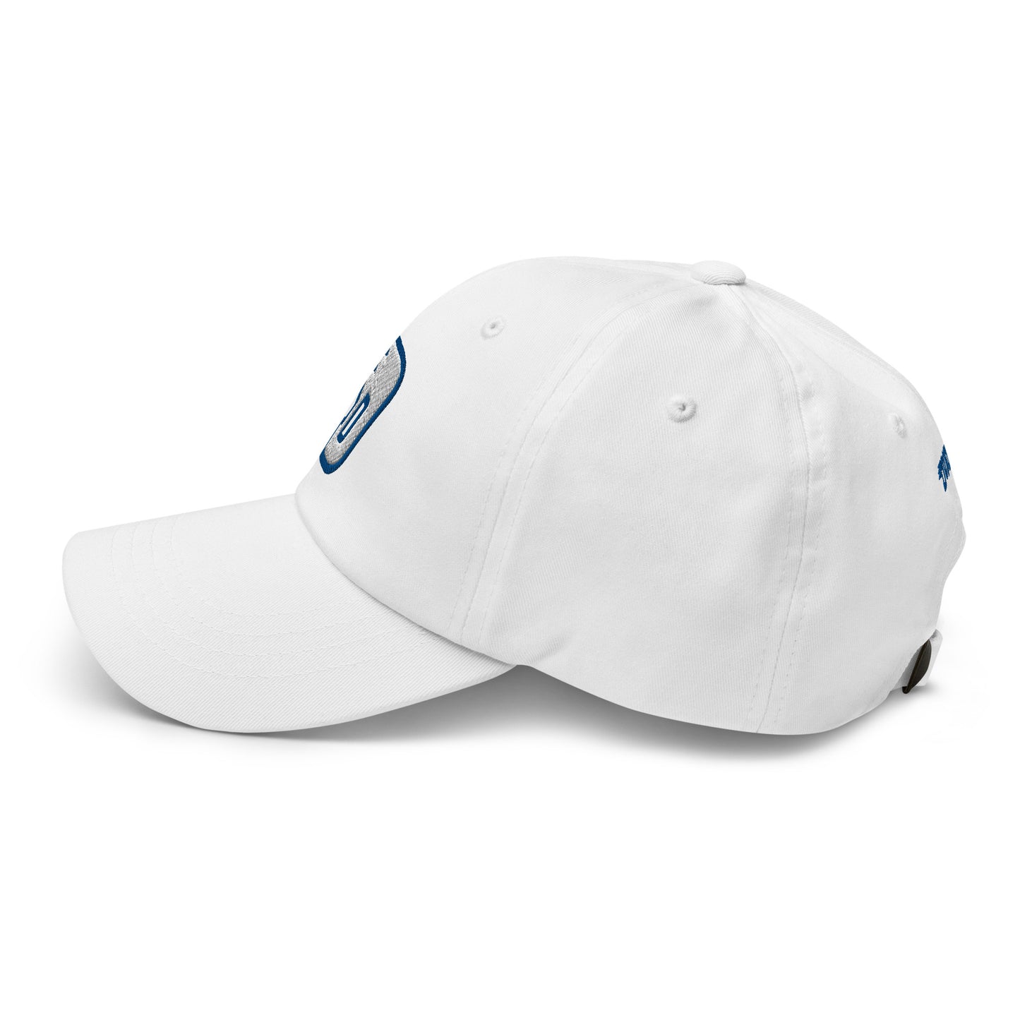Solid D Wing Cap white - cotton