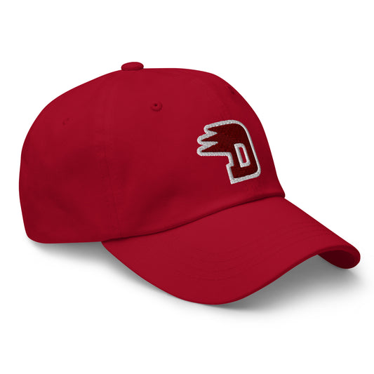 Solid D Wing Cap red - cotton