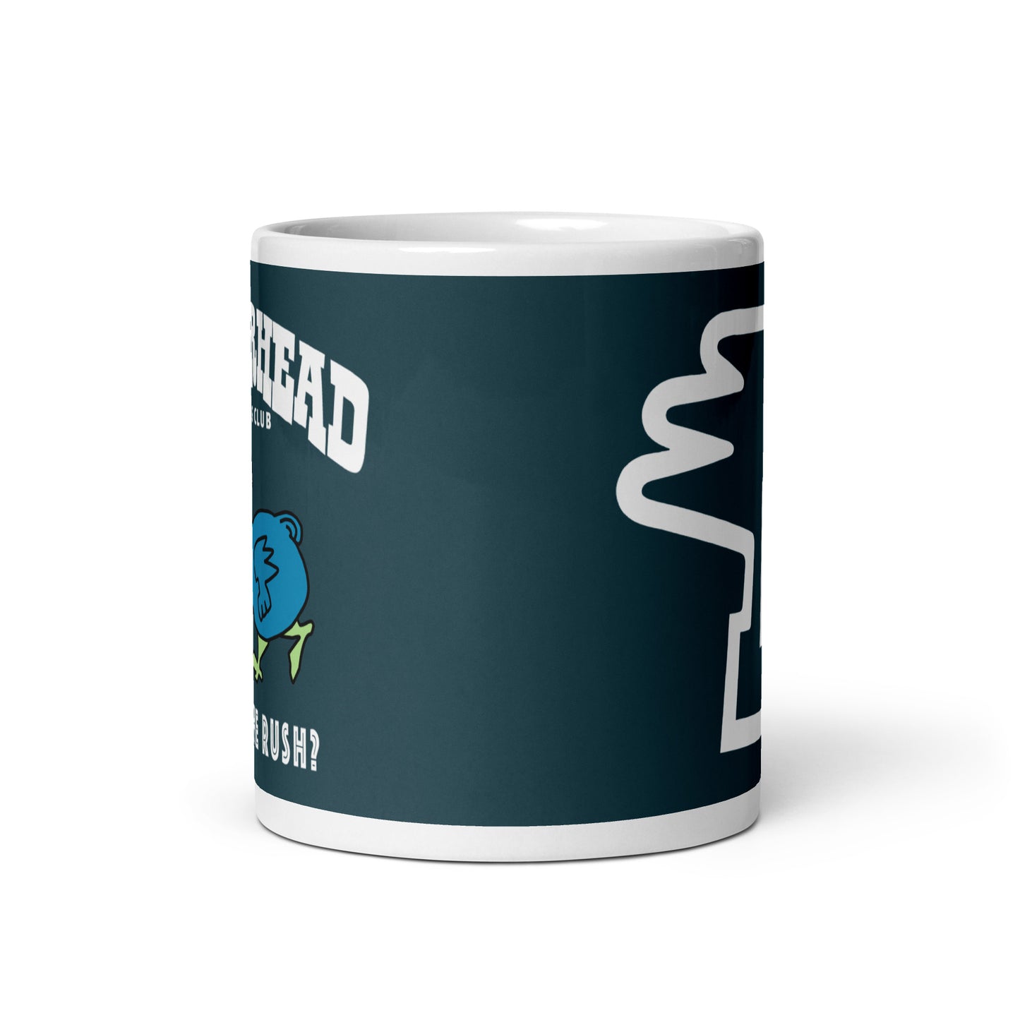 Tennis Dodo 11oz mug - [‘What’s The Rush?’ & D Wing] - ceramic