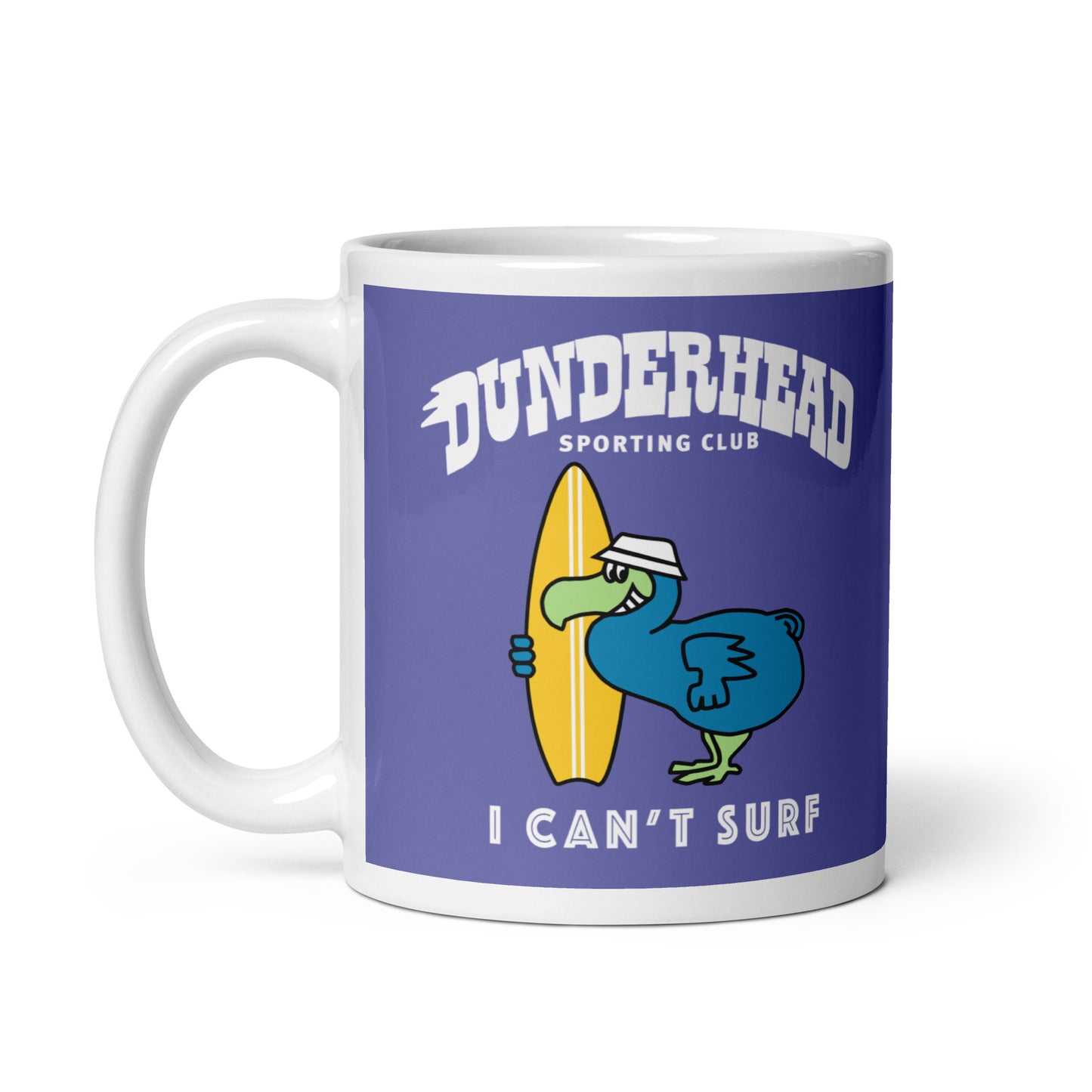 Surf Dodo 11oz mug - [‘I Can’t Surf’ & D Wing]- ceramic